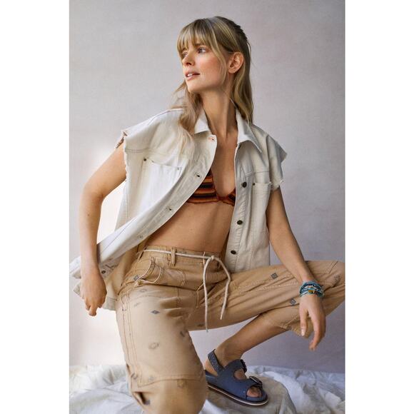 Anthropologie Pilcro Embroidered Denim Vest - New Women's XL - Picture 6 of 10